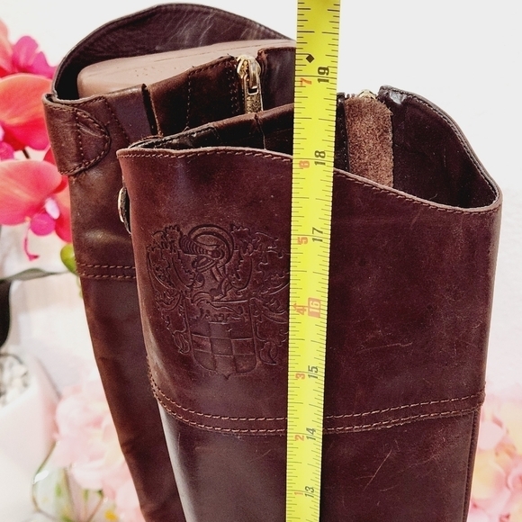 VINCE Camuto Pryna Embossed Brown High Boot Size 6M - Picture 12 of 14